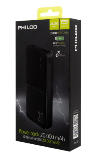 Powerbank Bateria Portatil 20000 Mah Dual Usb Philco – imagen 2