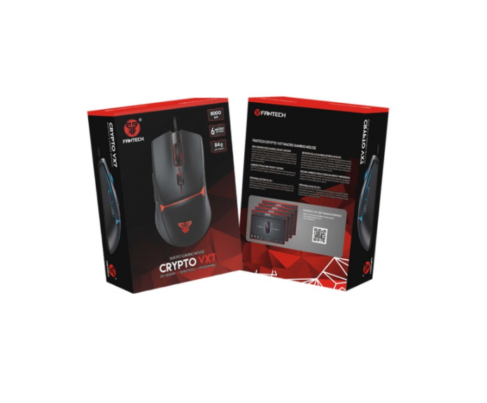 Mouse Gamer Fantech Crypto Xv7 8000 Dpi Negro – imagen 4