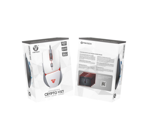 Mouse Gamer Fantech Crypto Xv7 8000 Dpi Blanco – imagen 4