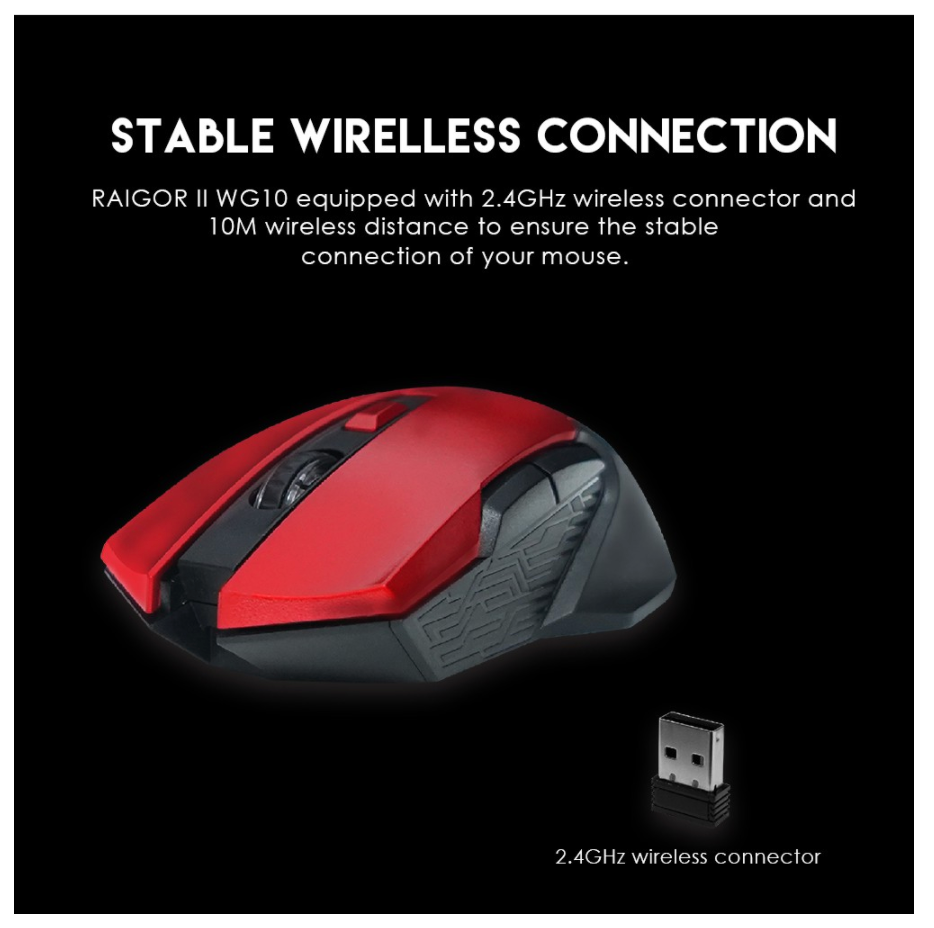 Mouse Gamer Fantech Inalambrico Raigor II Wg10 Negro – imagen 2