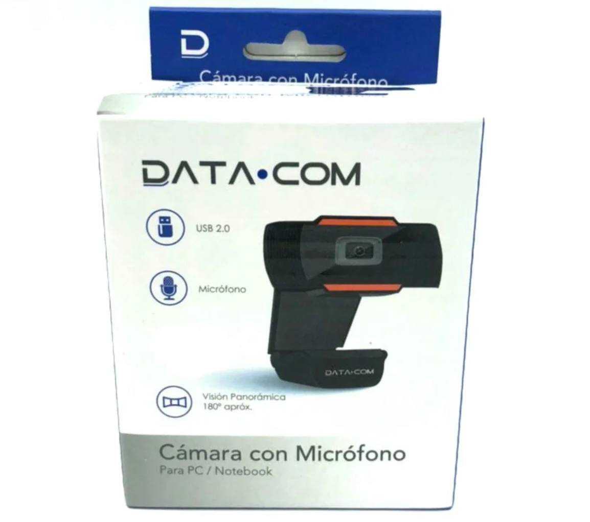 Webcam Usb Vga 480P 30 Fps Con Micrófono Datacom Negro – imagen 2