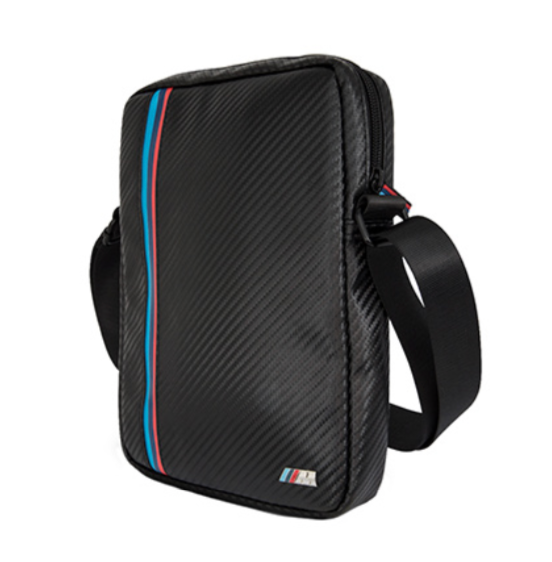 Bolso BMW Tablet 8'' Cuero Pu Tricolor Stripe Original