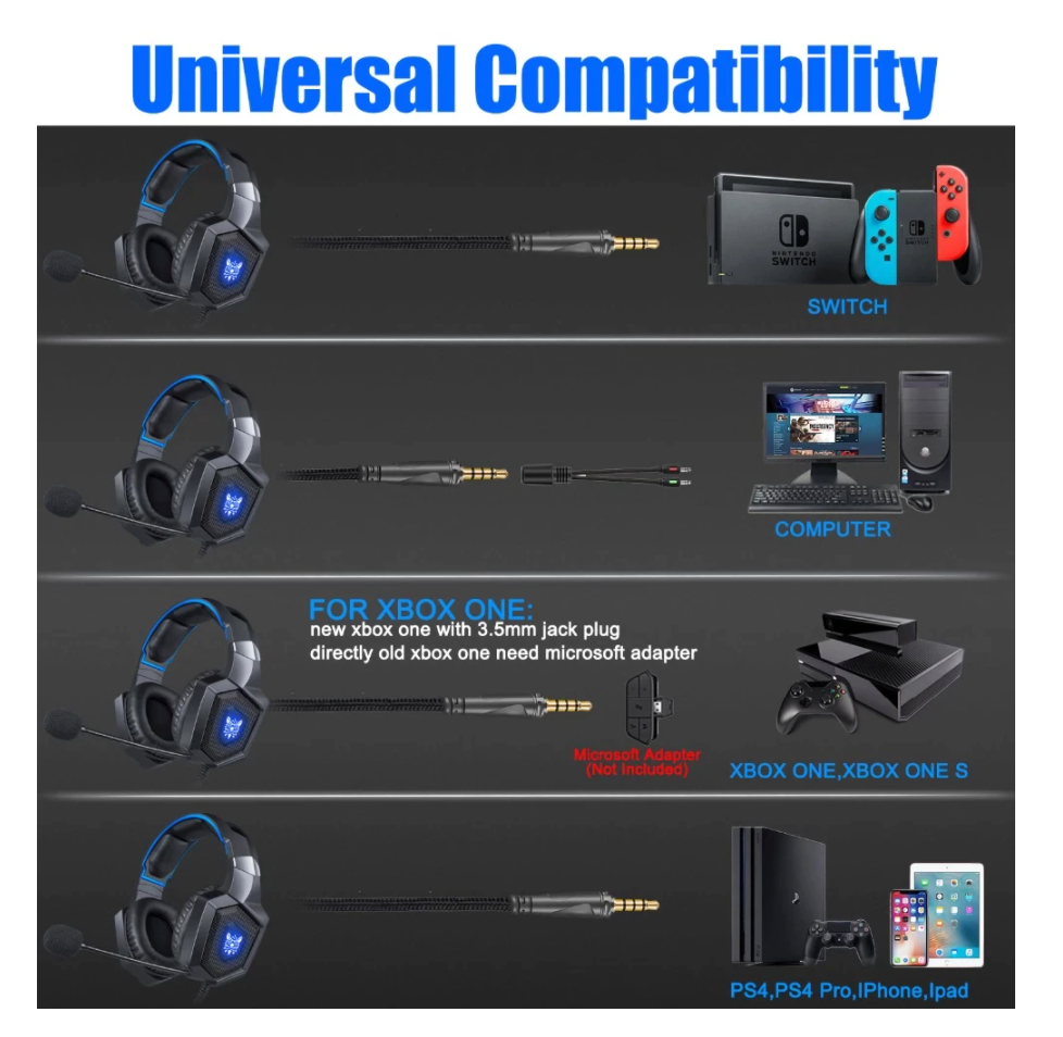 Audífonos Gamer Onikuma K8 Pc Ps4 Xbox Switch Camu Verde – imagen 2