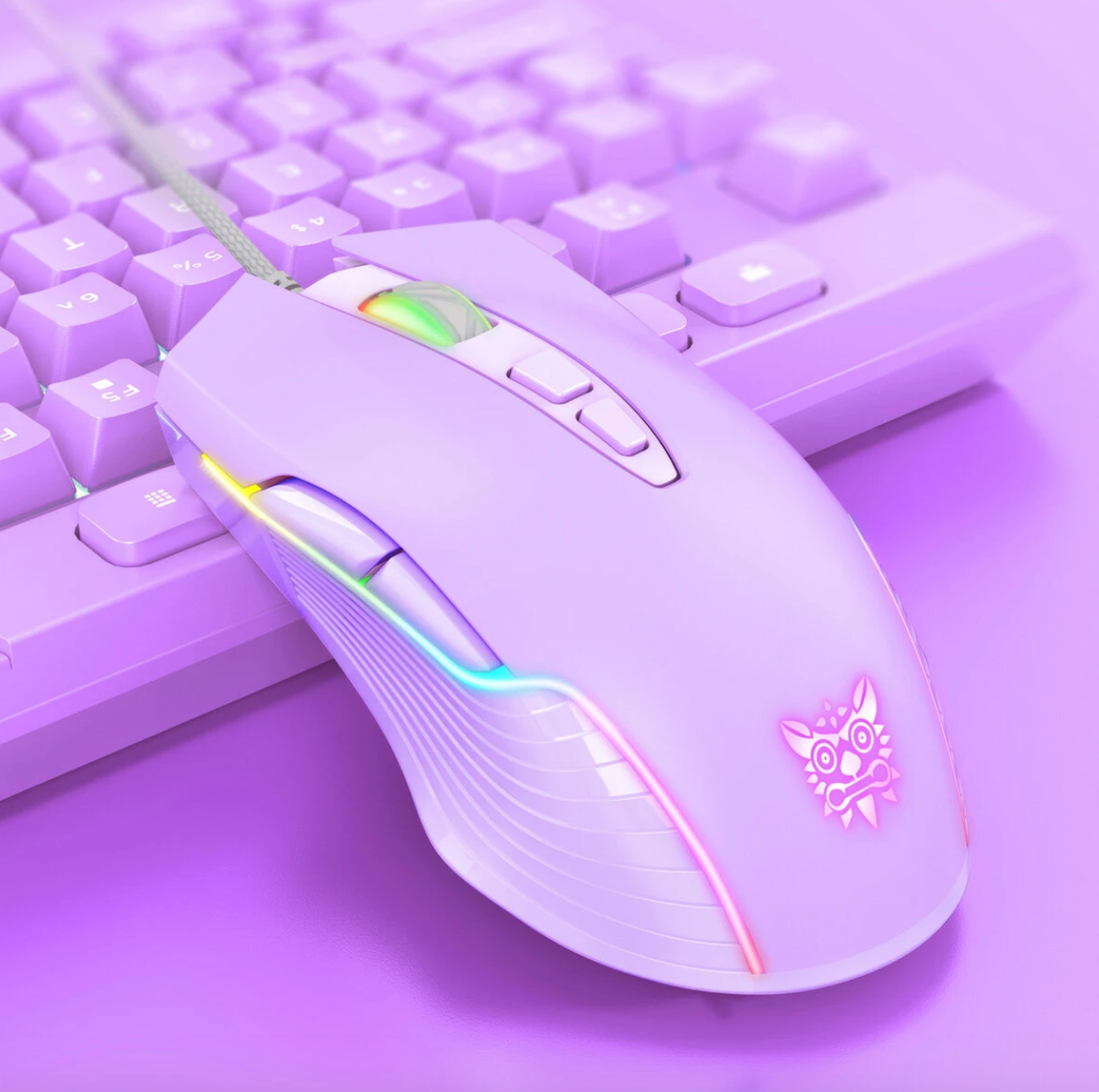 Mouse Gamer Onikuma Cw905 Rgb 6400dpi Morado – imagen 2