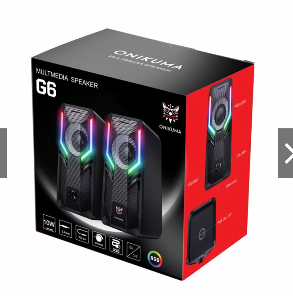 Parlantes Gamer Onikuma G6 Rgb 5w Negro – imagen 4