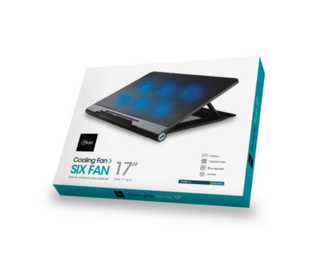 Ventilador Notebook Microlab Six Fan 17 Negro – imagen 3