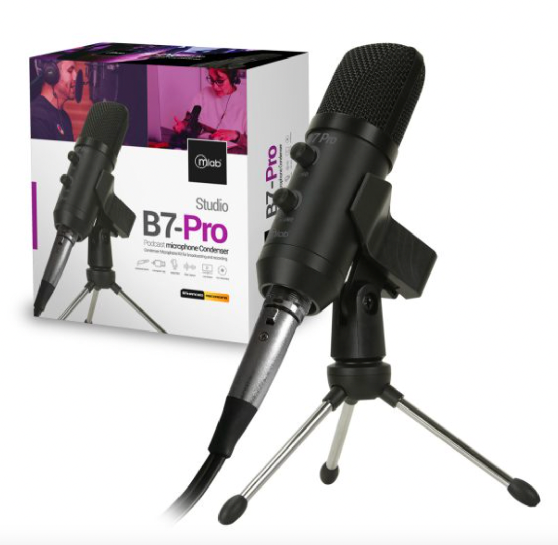 Kit Micrófono Condensador Streaming B7-Pro Microlab Negro – imagen 3