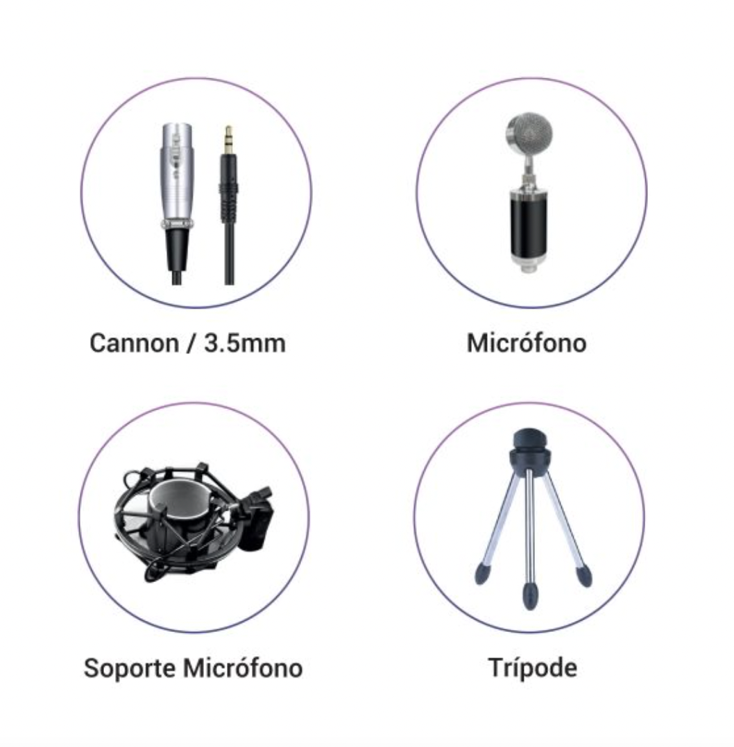 Kit Micrófono Condensador Streaming B5 Microlab Negro – imagen 4