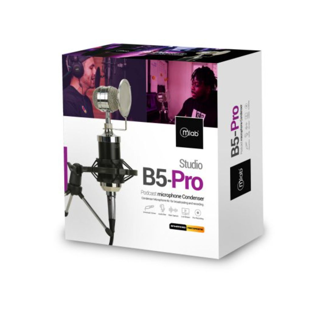 Kit Micrófono Condensador Streaming B5 Microlab Negro – imagen 3