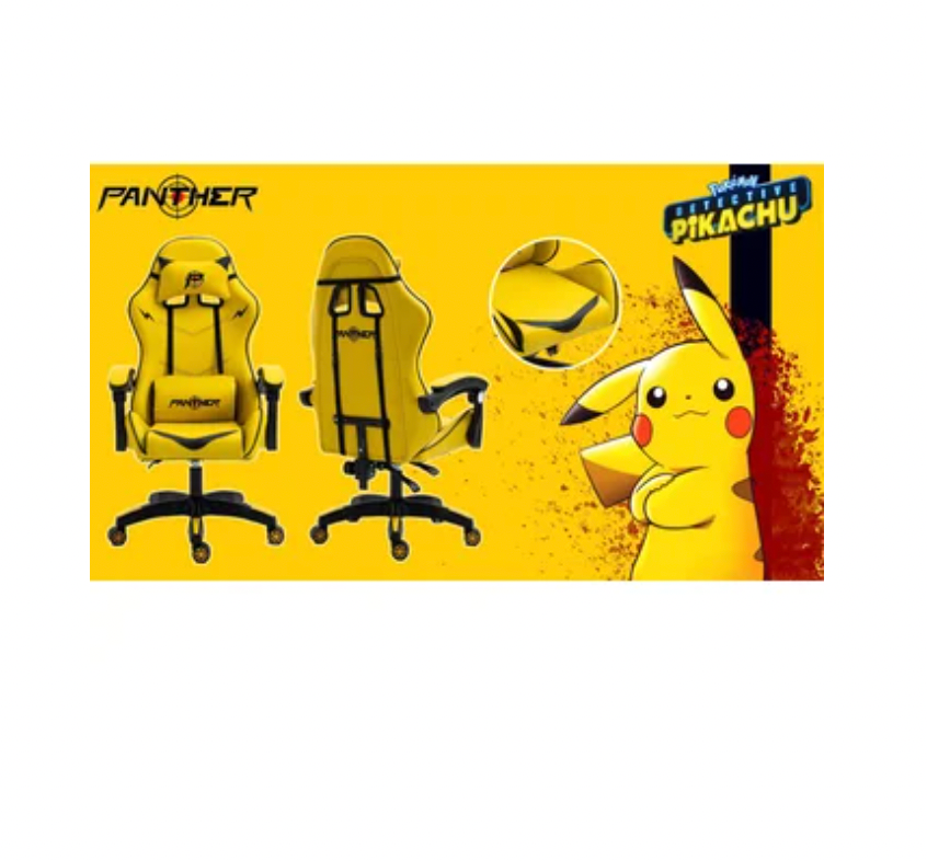 Silla Gamer Panther Pokemon Reclinable 105º Amarillo Negro – imagen 2