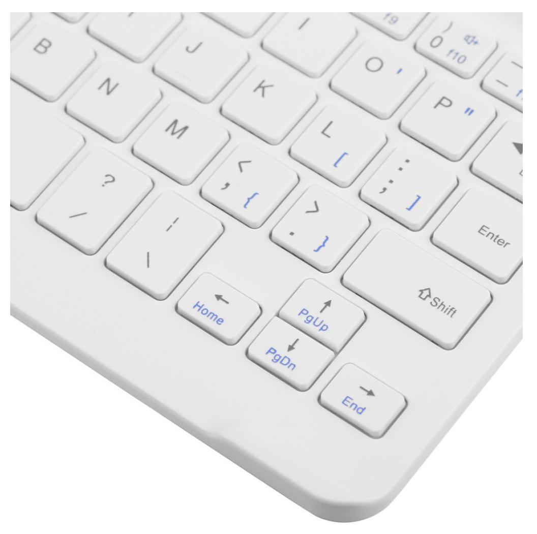 Teclado Bluetooth Mini Recargable Español Blanco – imagen 2