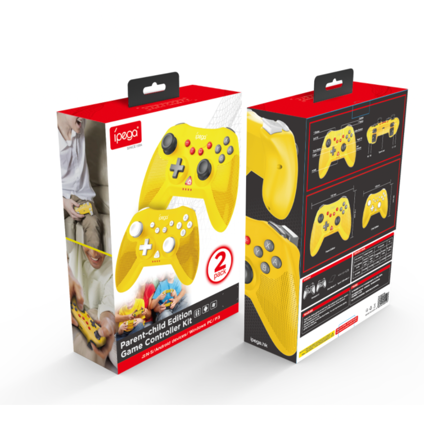 Pack 2 Controles Joystick Bluetooth Ipega Pg-sw019 Pc Ps3 Switch Amarillo – imagen 2