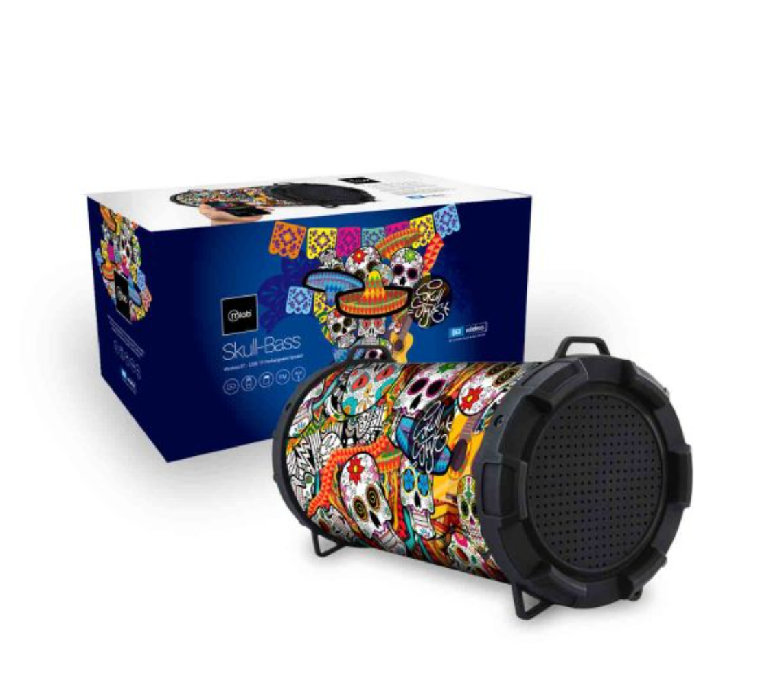Parlante Bluetooth Zukabass Aux Mp3 Fm Microlab Skull – imagen 2