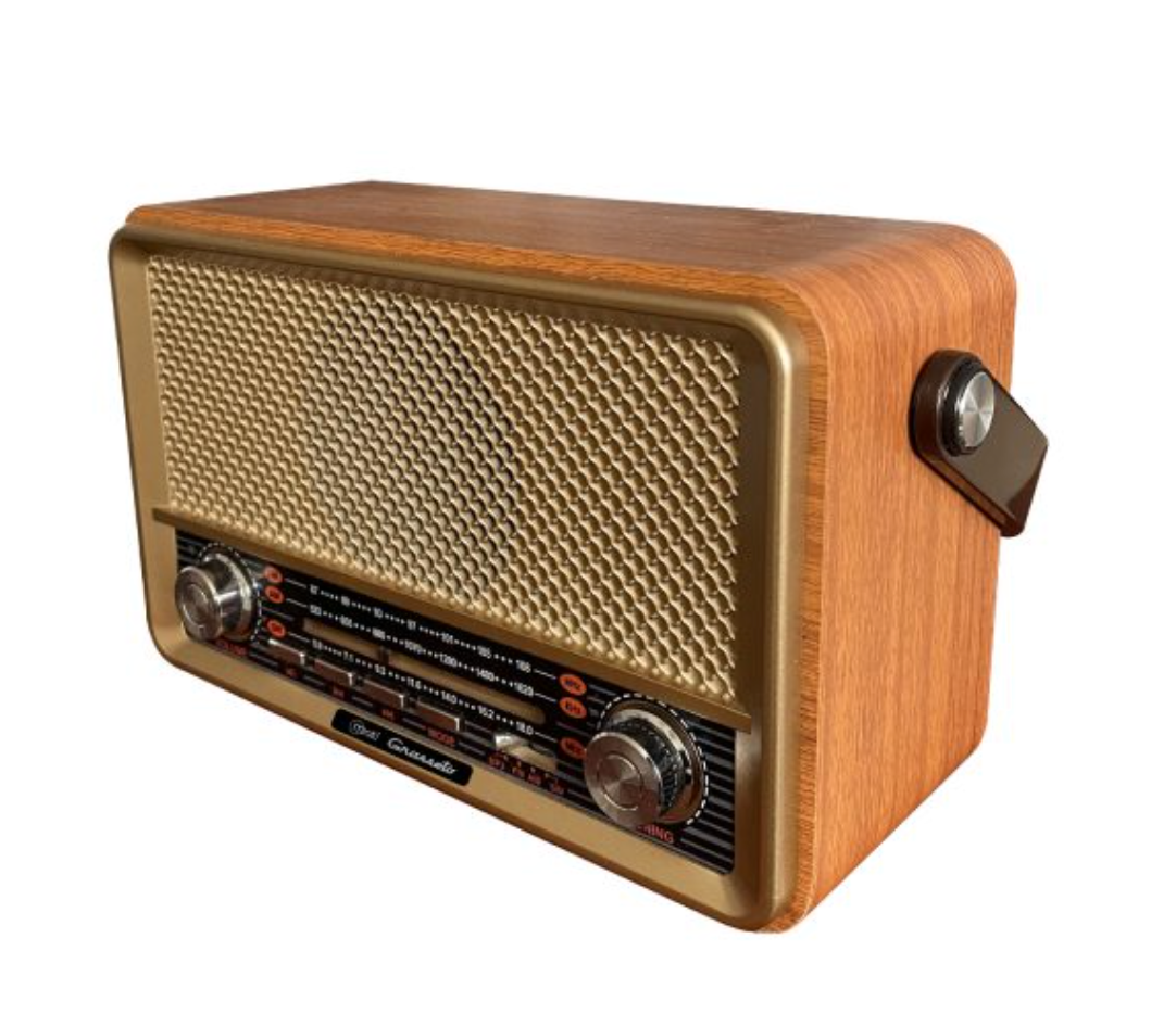 Radio Portatil Bluetooth Retro Grosseto Microlab Cafe – imagen 5