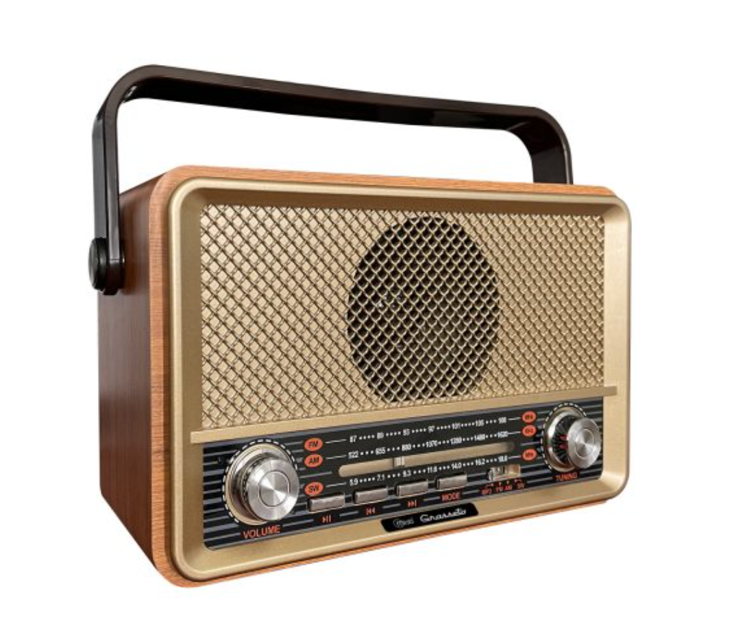 Radio Portatil Bluetooth Retro Grosseto Microlab Cafe – imagen 4