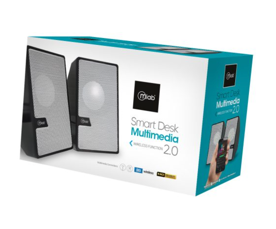 Parlantes Microlab Multimedia Smart Desk Bluetooth Usb 3.5mm Gris – imagen 3