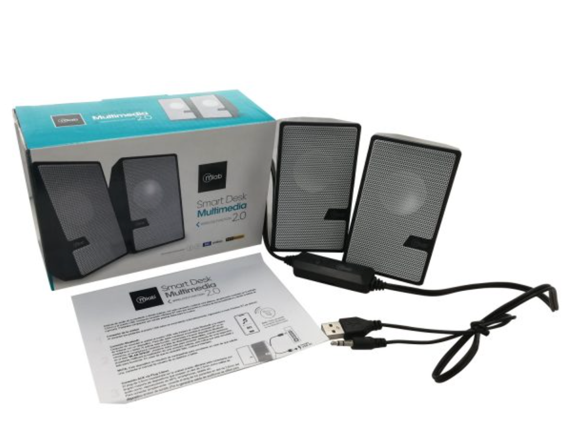 Parlantes Microlab Multimedia Smart Desk Bluetooth Usb 3.5mm Gris – imagen 2