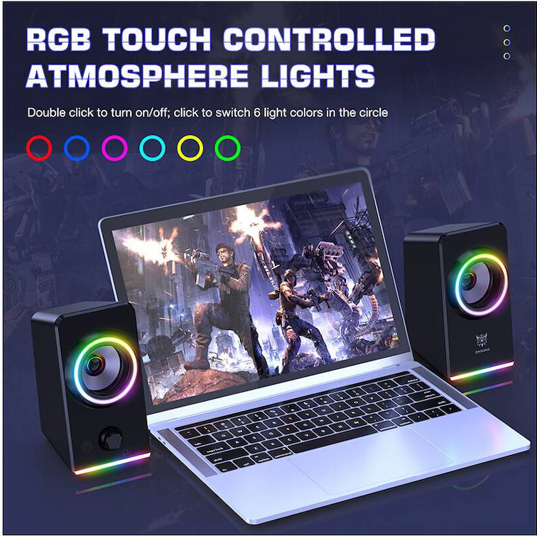 Parlantes Gamer Onikuma X6 Rgb 5w Negro – imagen 3
