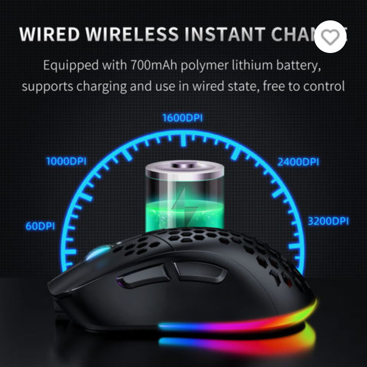 Mouse Gamer Onikuma Cw906 Inalámbrico Rgb Negro – imagen 3