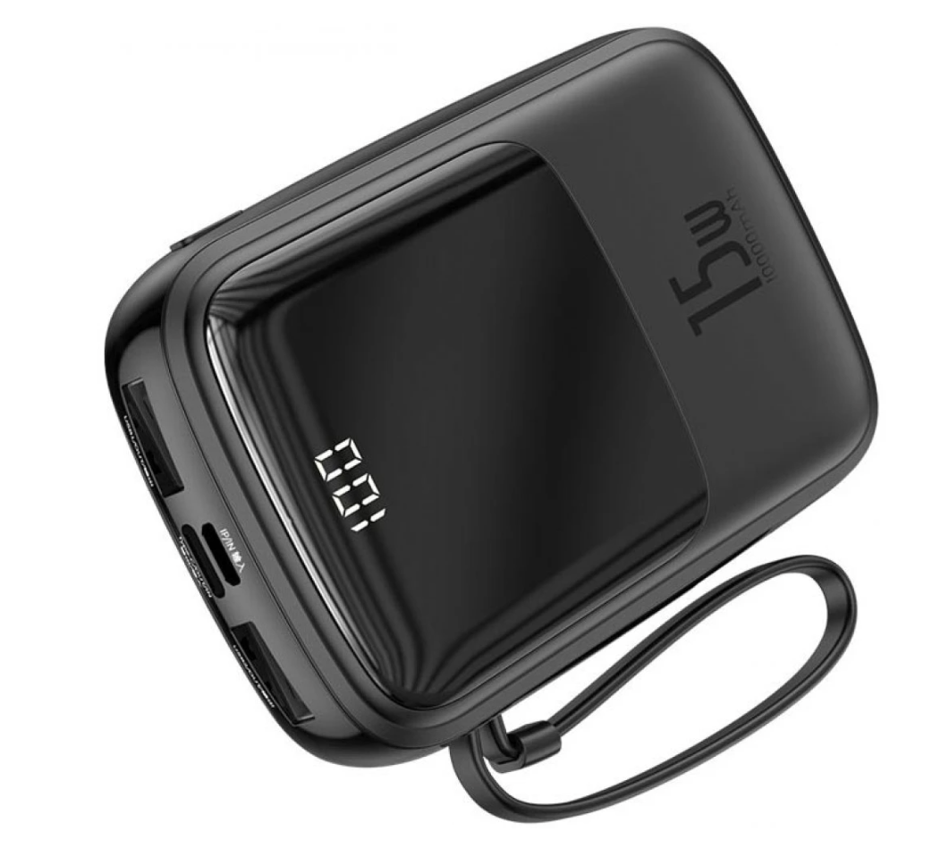 Batería Portátil Baseus 10000 Mah Tipo C 15w Mini Q Pow Negro – imagen 3