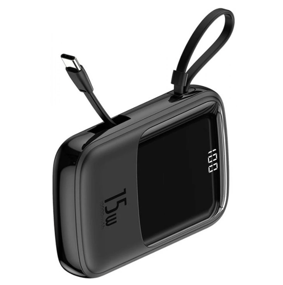 Batería Portátil Baseus 10000 Mah Tipo C 15w Mini Q Pow Negro – imagen 2