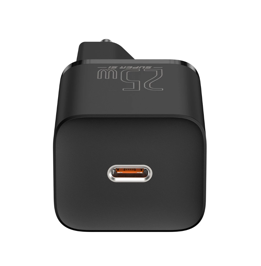 Cargador Baseus Super Si 25w Carga Rapida + Cable Tipo C Negro – imagen 3