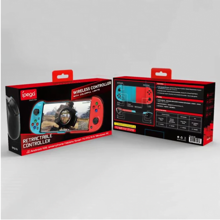 Control Joystick Bluetooth Ipega Pg-9217A Azul Rojo – imagen 4
