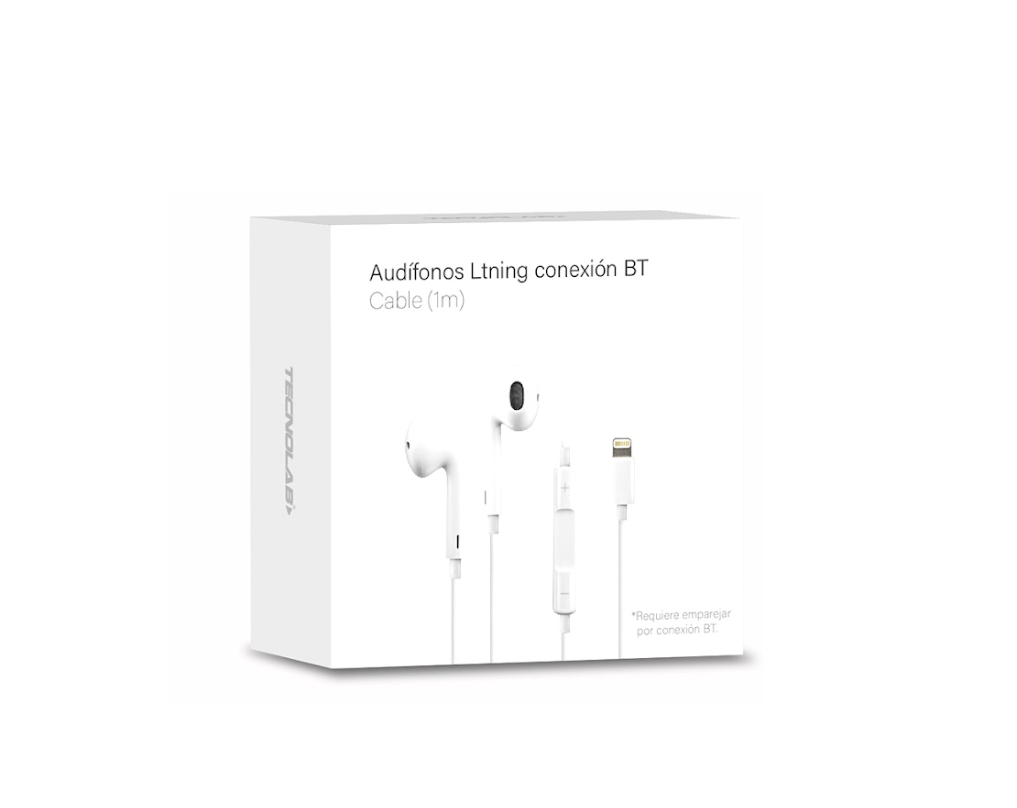 Audifonos Lightning Bluetooth Tecnolab In Ear TL340 Blanco – imagen 2