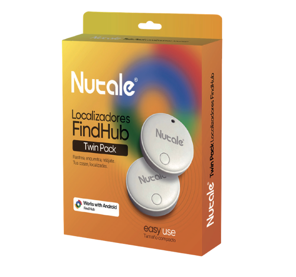 Duo Pack Dispositivo Anti Pérdida Para Android Nutale Findhub Blanco
