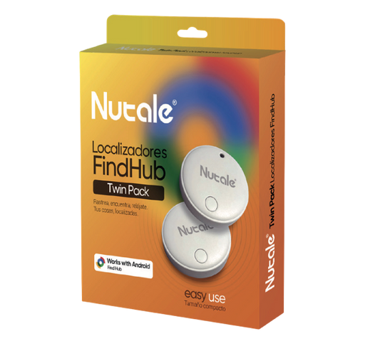 Duo Pack Dispositivo Anti Pérdida Para Android Nutale Findhub Blanco