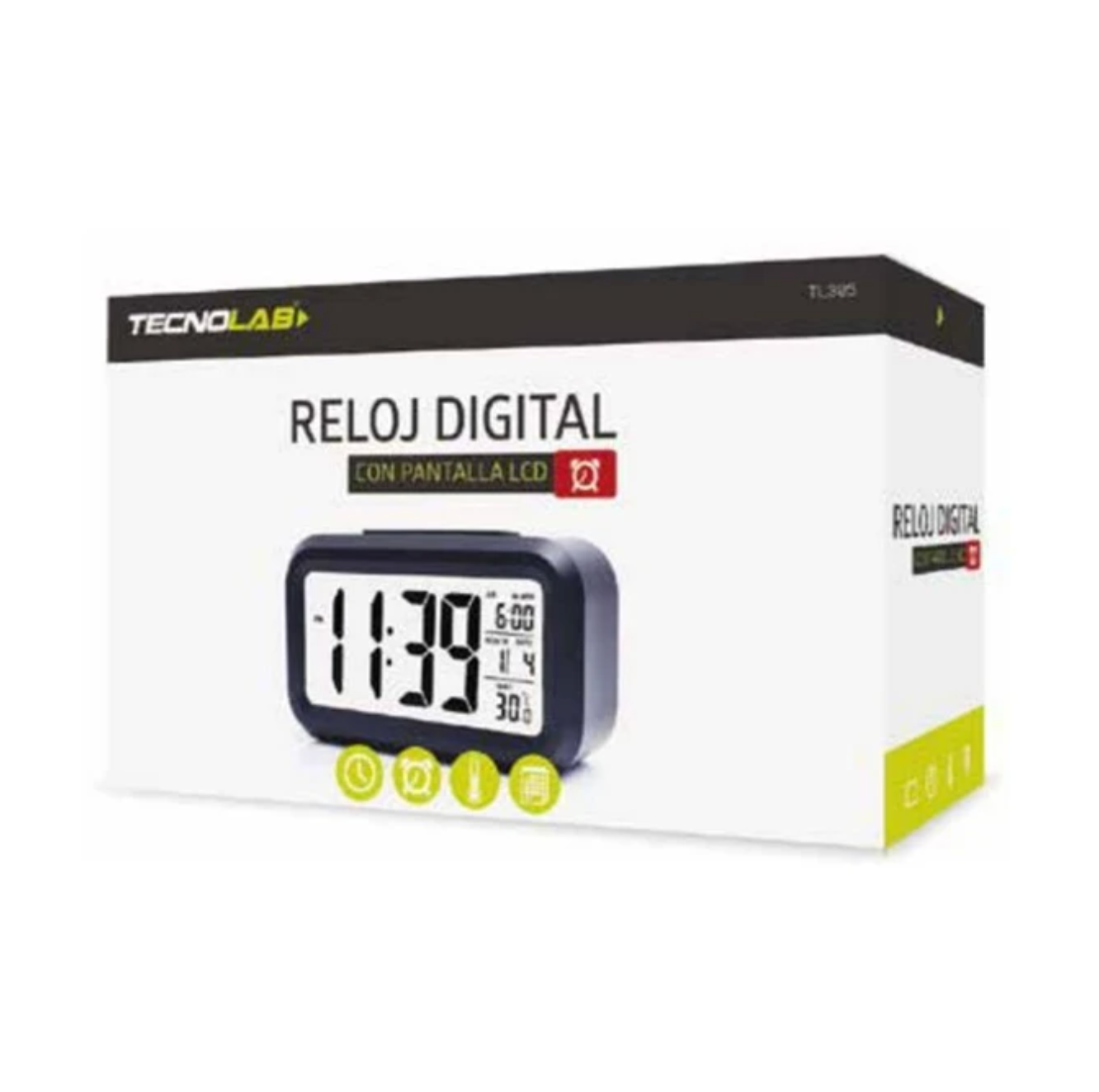 Reloj Despertador Tecnolab Tl305 Digital Pantalla Negro – imagen 3