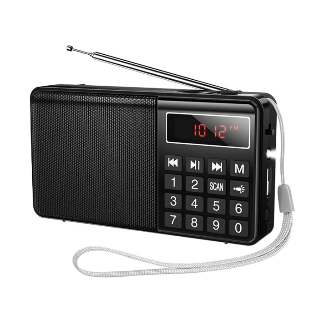 Radio Portatil Bluetooth Hoco Hi50 Am Fm Linterna 5w Negro – imagen 2