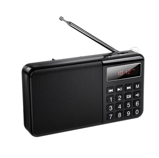 Radio Portatil Bluetooth Hoco Hi50 Am Fm Linterna 5w Negro