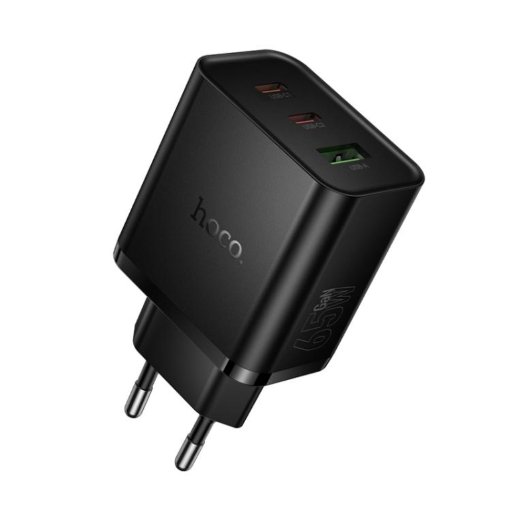Cargador Carga Rapida Hoco N75 de 65w Negro