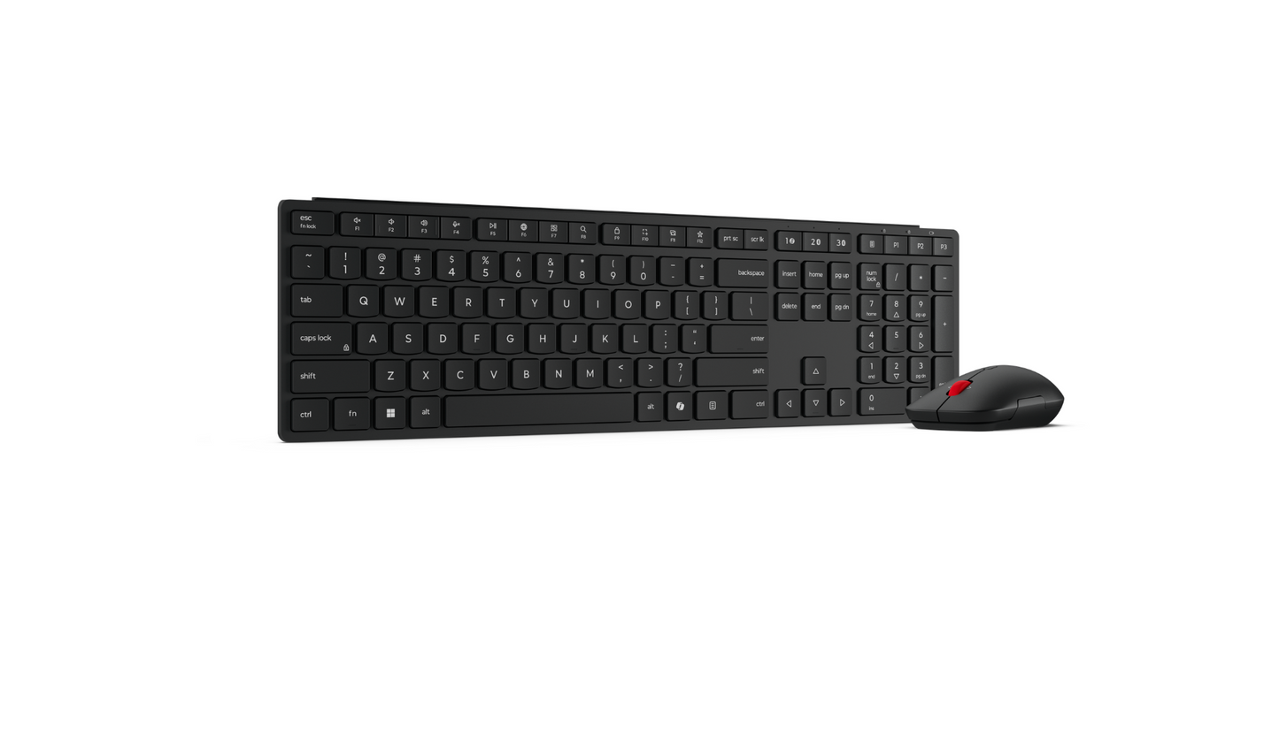 Kit De Teclado Y Mouse Dual Inalámbrico Bluetooth Lenovo Pro 6000 Negro – imagen 4