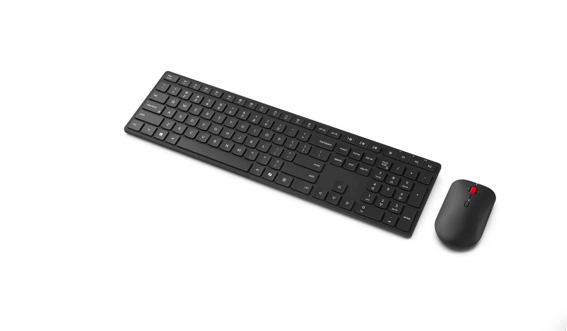 Kit De Teclado Y Mouse Dual Inalámbrico Bluetooth Lenovo Pro 6000 Negro – imagen 3