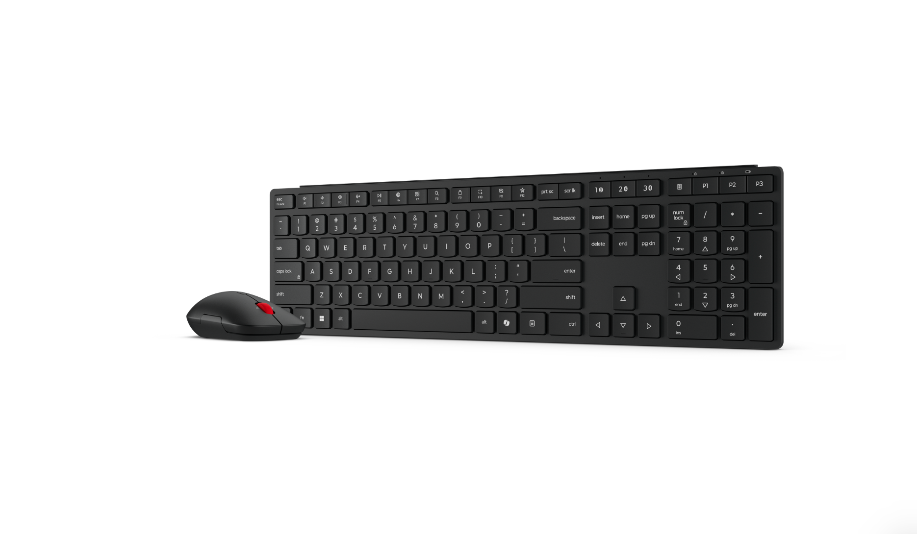 Kit De Teclado Y Mouse Dual Inalámbrico Bluetooth Lenovo Pro 6000 Negro – imagen 2