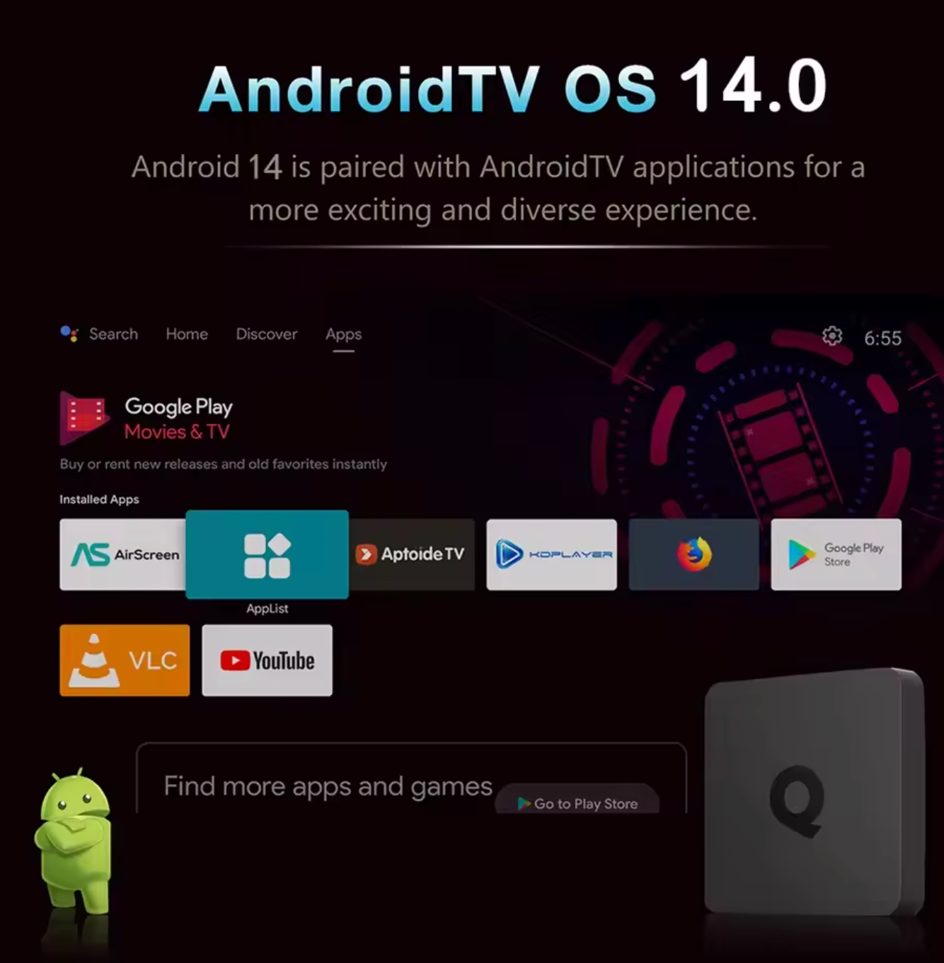 Android TV Box Android 14.0 Q1 8k 128 Gb + 8 gb Ram Negro – imagen 5