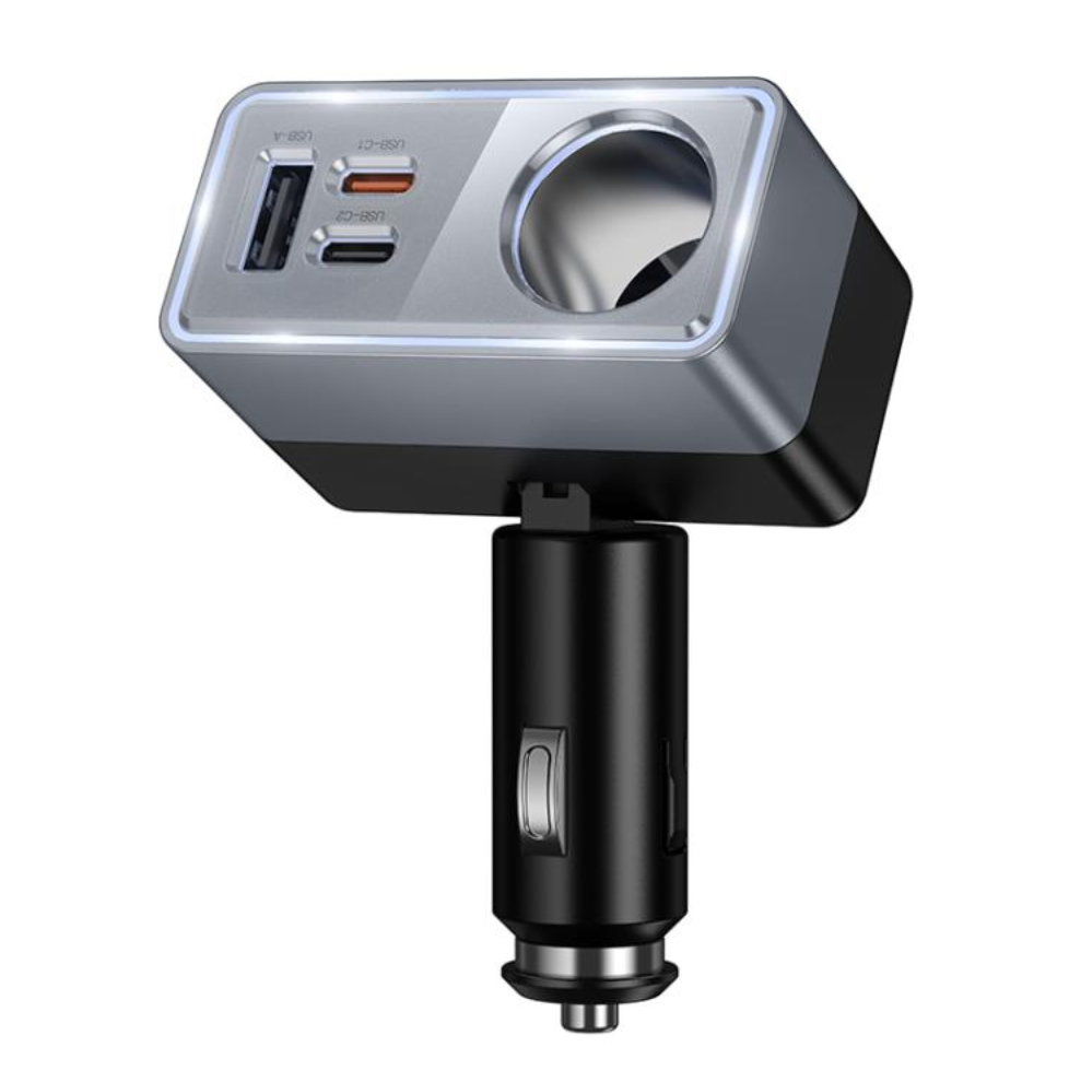 Cargador de Auto Hoco Z65a 165w Dual Puerto Tipo C Encendedor