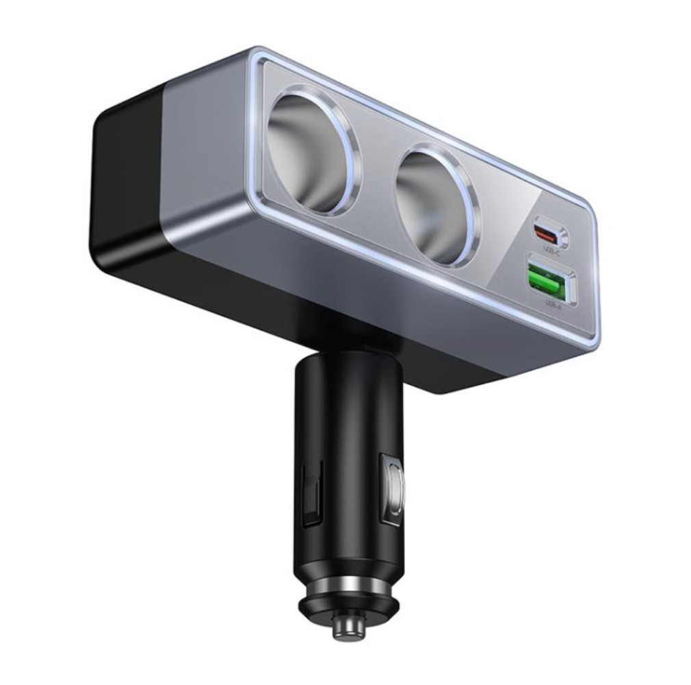 Cargador de Auto Hoco Z65b 240w Dual Puerto Tipo C Encendedor – imagen 3