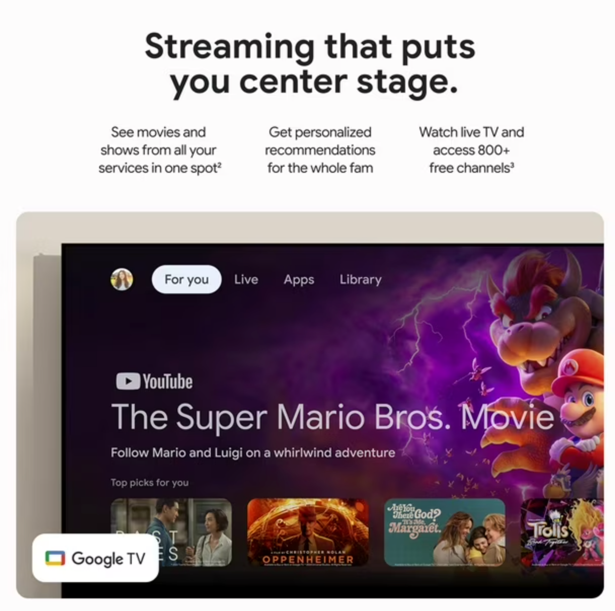 Google Chromecast TV Streamer 4K 32 Gb Porcelain – imagen 2