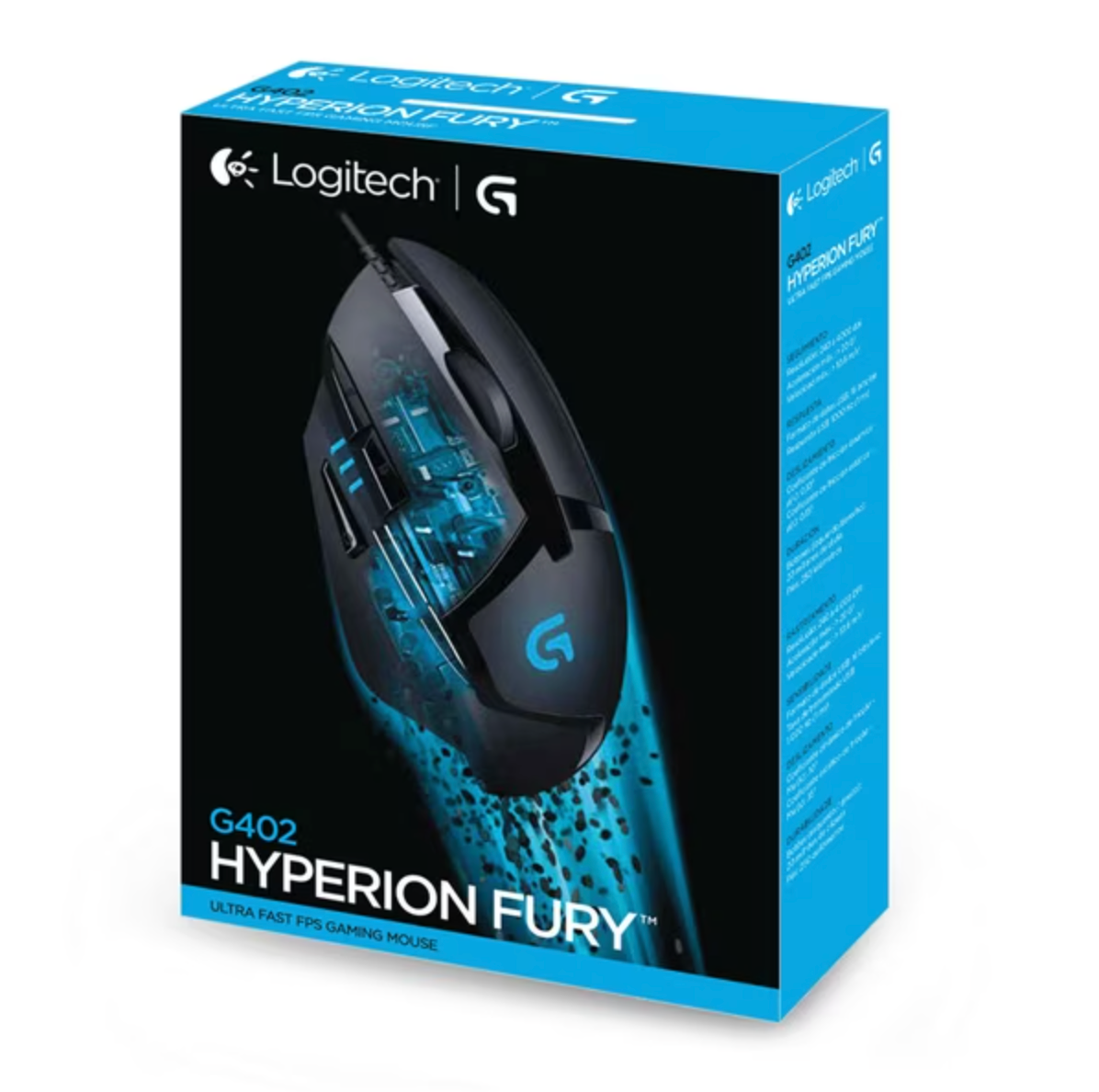 Mouse Gamer Logitech G402 Hyperion Fury Fps Negro – imagen 2