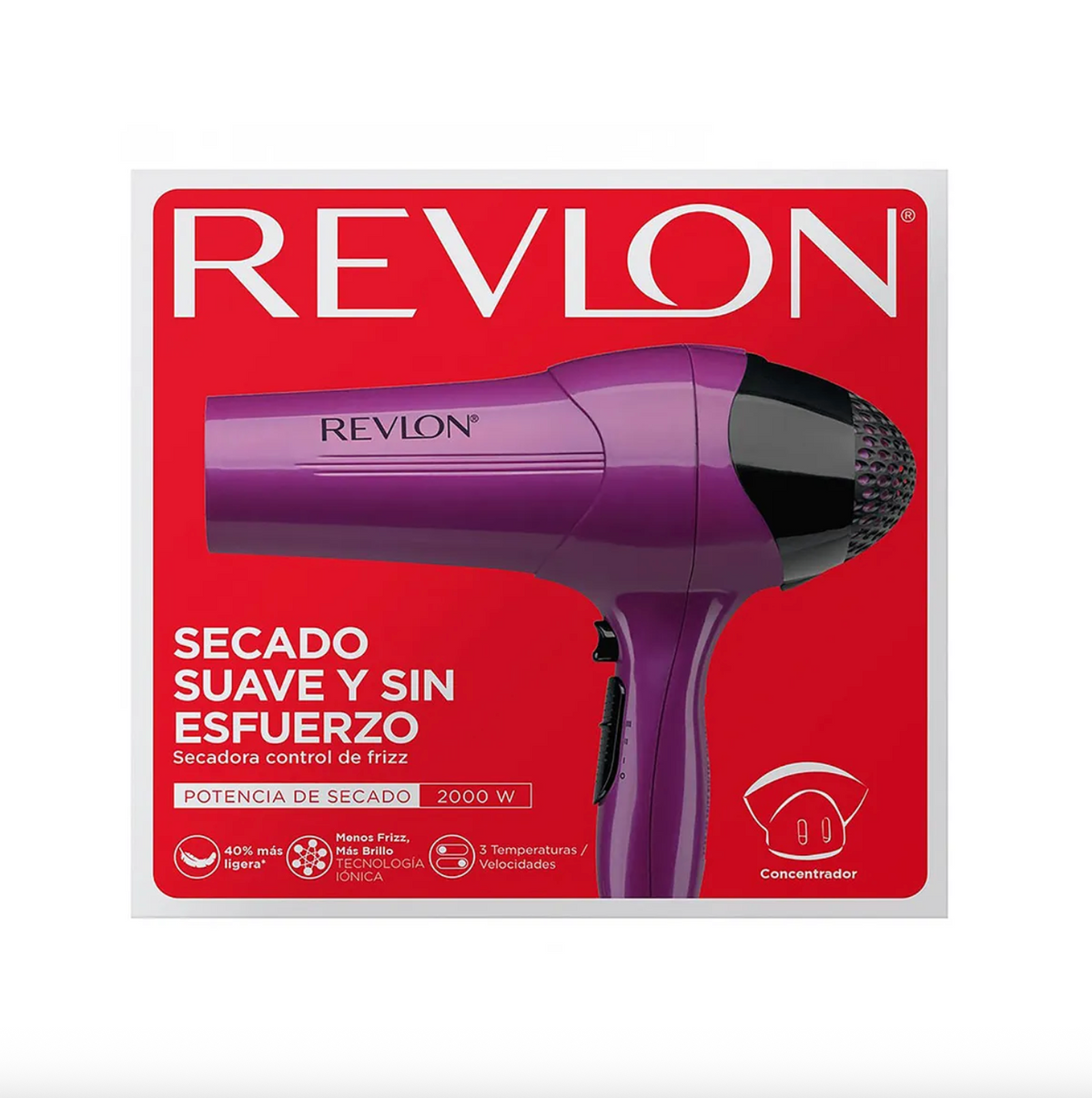 Secador de Pelo Revlon Control Frizz RVDR773 2000W Púrpura