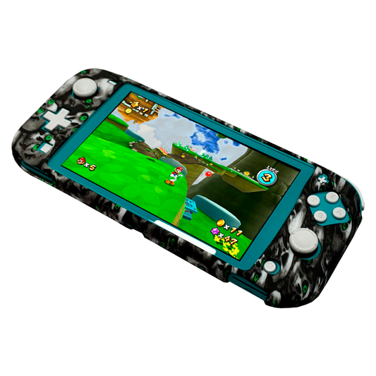 Carcasa Protectora Silicona Nintendo Switch Lite Calavera Gris