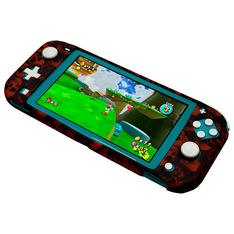 Carcasa Protectora Silicona Nintendo Switch Lite Calavera Roja