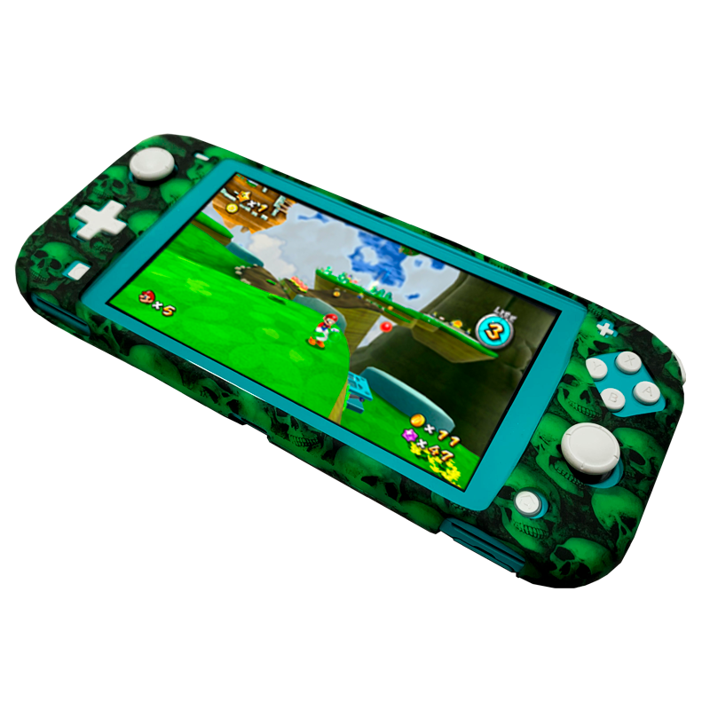 Carcasa Protectora Silicona Nintendo Switch Lite Calavera Verde