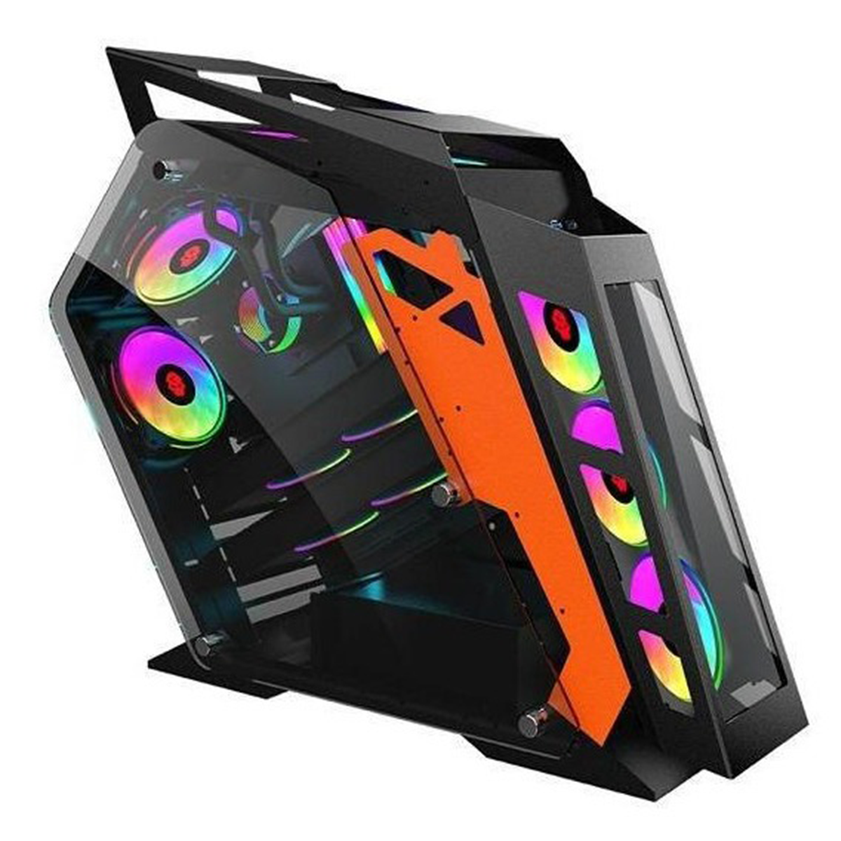 Gabinete Gamer Power Train Daka Plus Negro