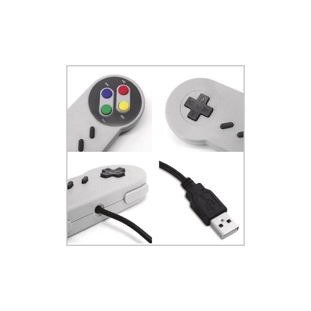 Control Joystick Dblue Snes Usb Arcade Classic Games Pc Gris – imagen 4