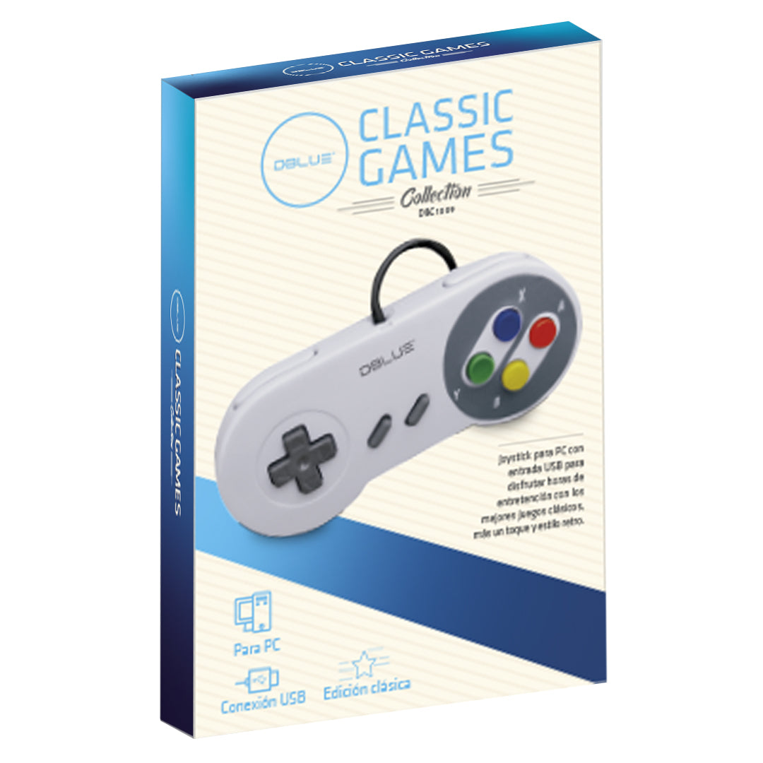 Control Joystick Dblue Snes Usb Arcade Classic Games Pc Gris – imagen 3