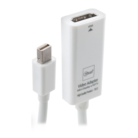 Adaptador Mini Displayport Hdmi Mac Microlab Blanco
